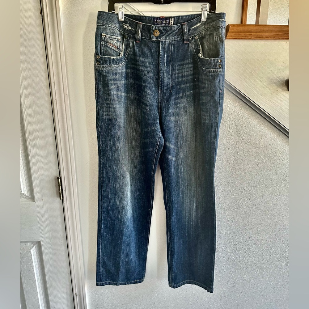 Claudio Nucci men’s  Blue Jeans stone washed.